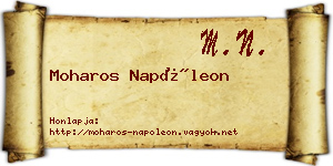 Moharos Napóleon névjegykártya